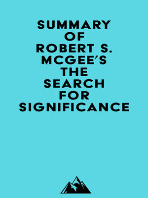 cover image of Summary of Robert S. McGee's the Search for Significance